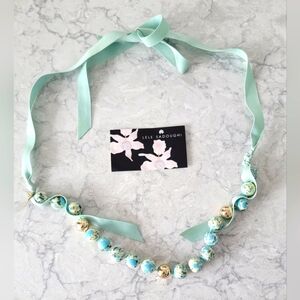 Stunning, Very Unique Lele Sadoughi Mixed Media Adjustable Length Necklace!